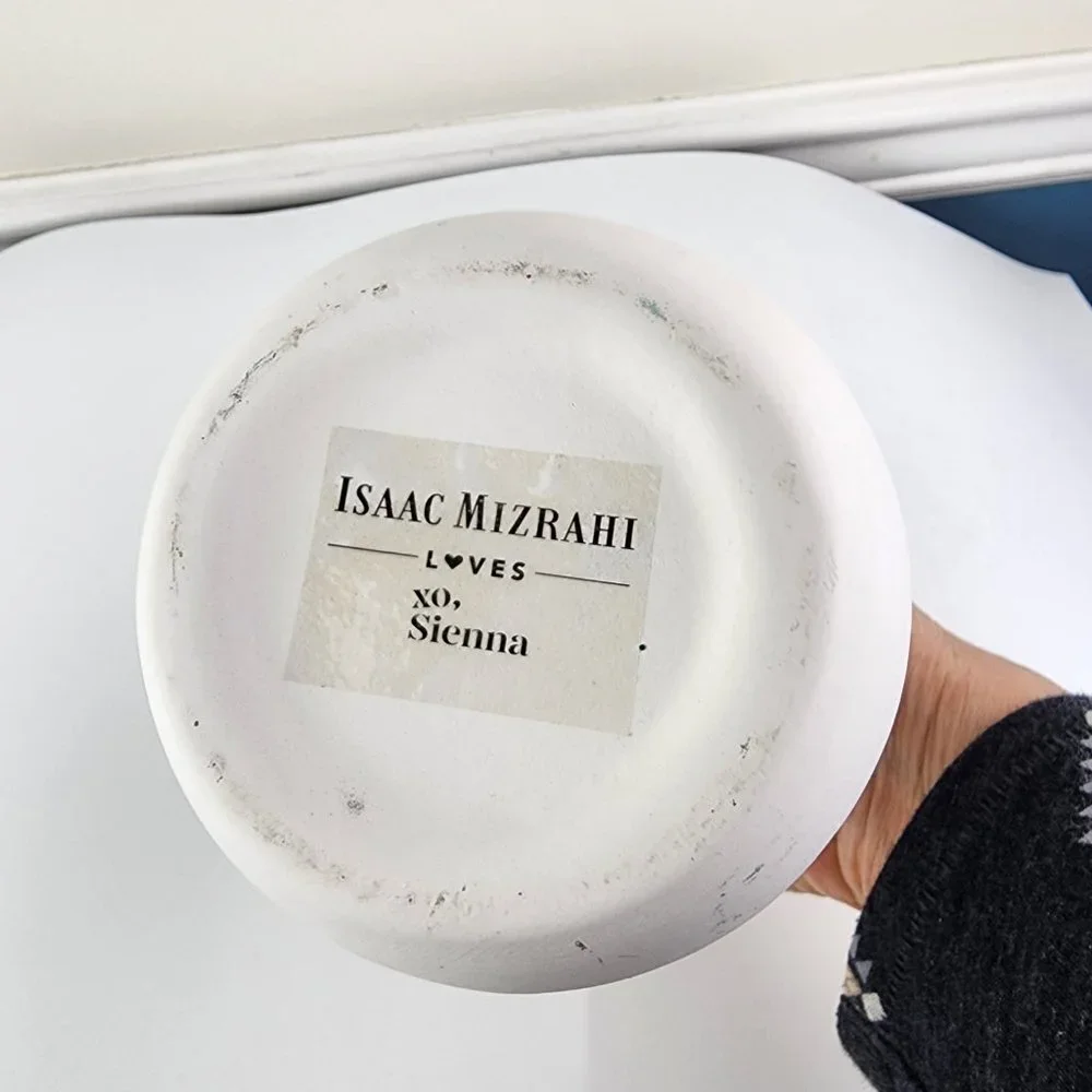 Pink Drip  Ceramic Vase Isaac Mizrahi Loves XO, Sienna